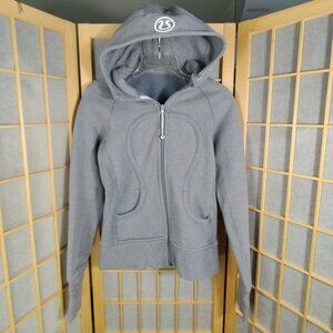 Lululemon Full Zip Scuba Hooded Jacket Grey Sparkle  Size 4